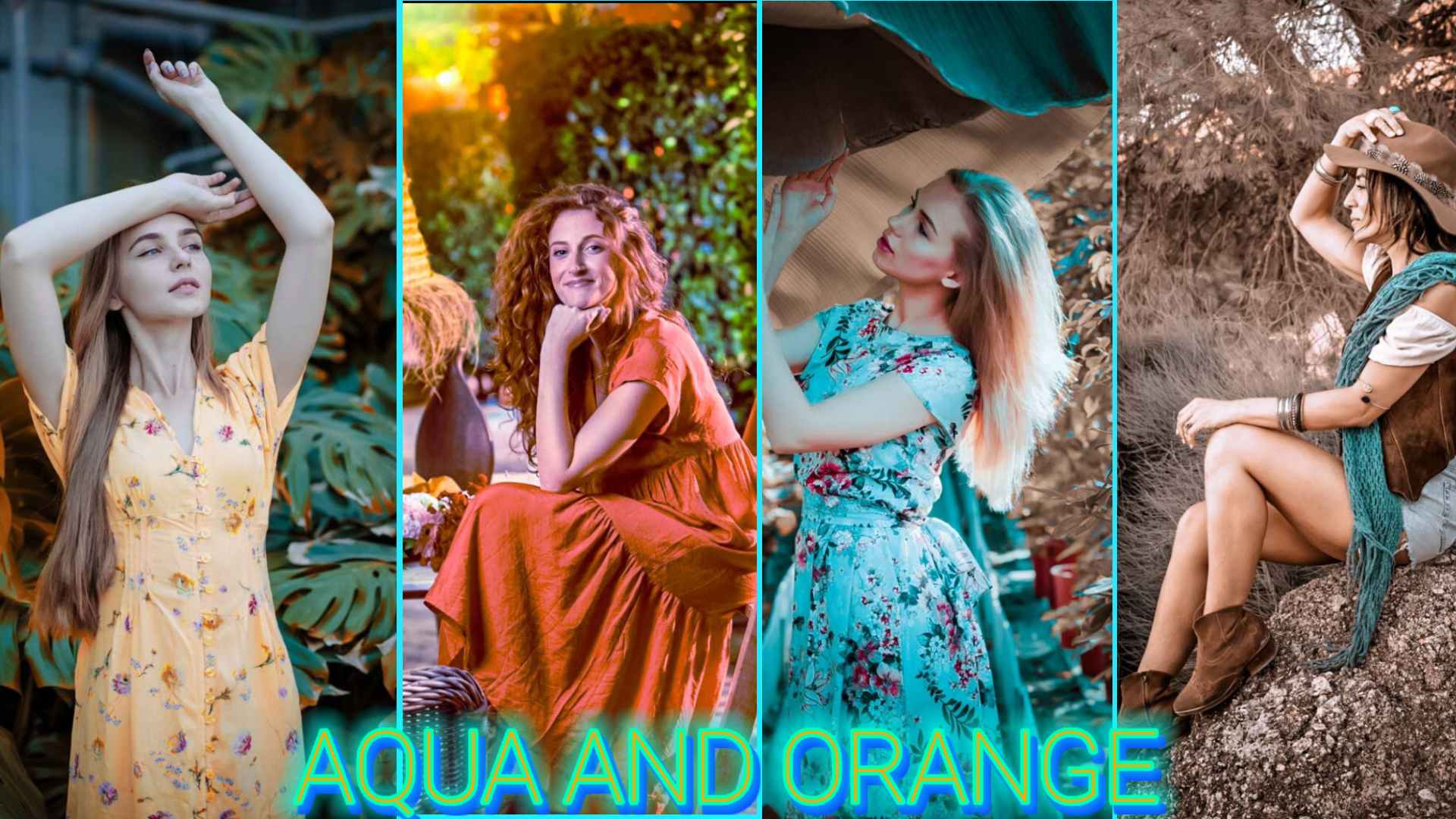 Aqua and Orange Lightroom preset download
