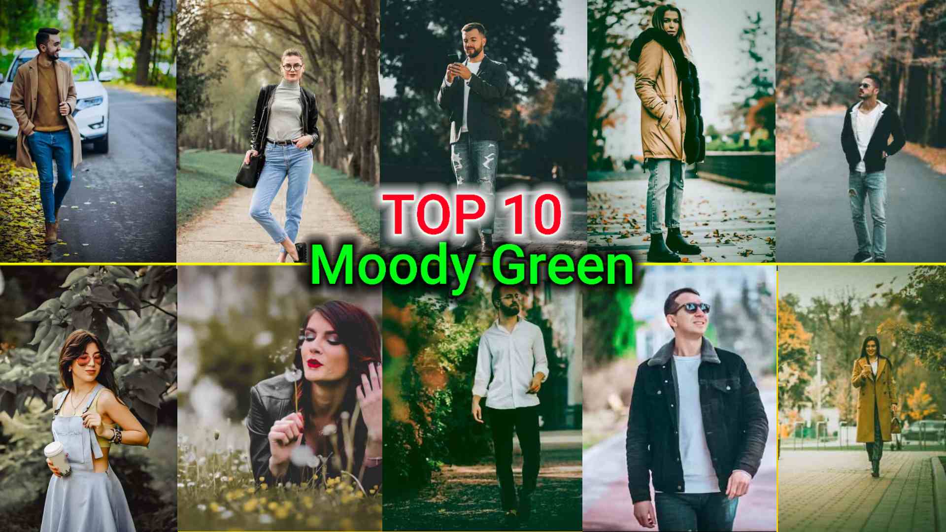 Top 10 Moody Green Lightroom Presets Free Download.