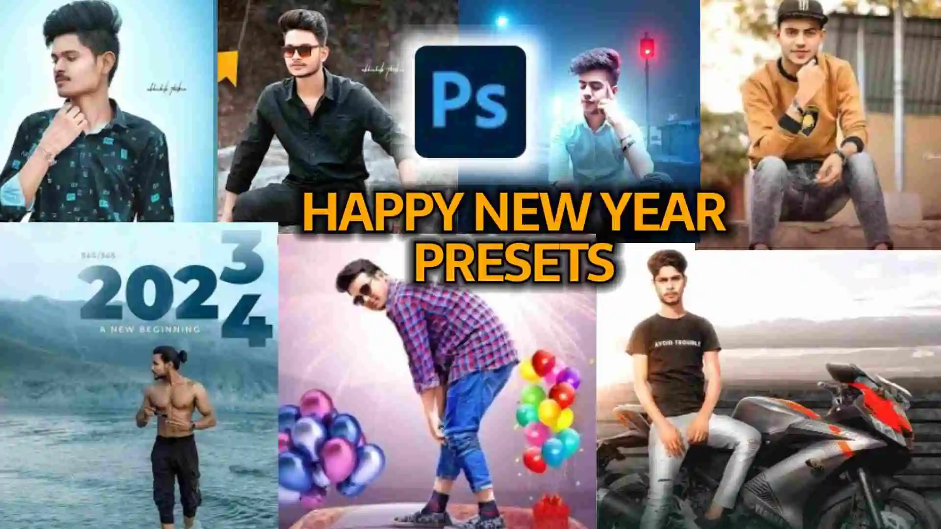 New year photo editing Photoshop
